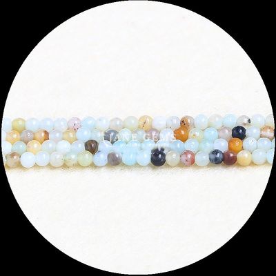 Colore assortito perle di gemma taglio rotondo piccole perle di cristallo di turmalina strati sciolti