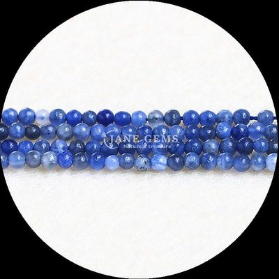 Fabbricazione di gioielli fai da te con gemme naturali Perla 4 mm Grandezza Bella cristallina rosa quarzo Sodalite fili di perle sciolte