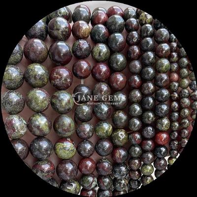 Perfetto per braccialetti Diversi tipi di pietra Sangue di drago Agata indiana Ronda Ronda Perle di gemme