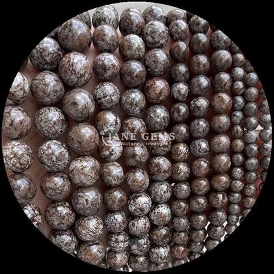 Pietra preziosa rotonda con tecnica lucidata Giaspo rosso Blu Sabbia cristallina Pietra di guarigione Rondone a perline sfuse Stringhe di perline squisite e durevoli Gioielli