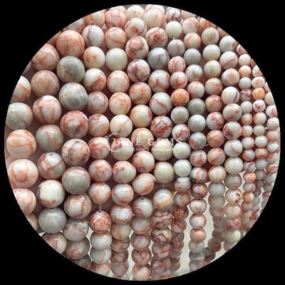 Perle di forma rotonda perle di gemme naturali perle lucidate di rhodonite fili di perle sciolte per collezioni di gioielli squisiti