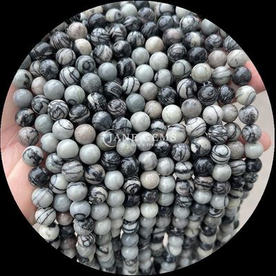 Perle di forma rotonda perle di gemme naturali perle lucidate di rhodonite fili di perle sciolte per collezioni di gioielli squisiti