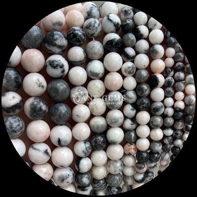 Gemstone Cut Round Gems Bead Zebra Jasper Mahagony Obsidian Vari tipi di cristallo pietra di guarigione strati di perline sciolte per accessori fatti a mano