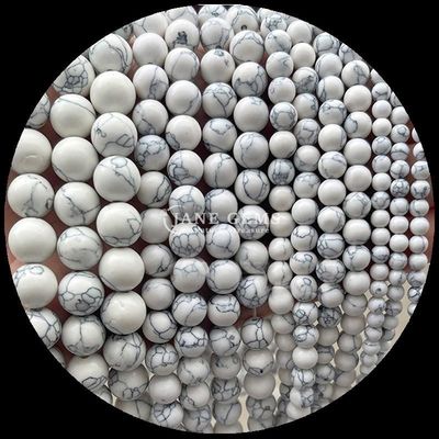 Pietra preziosa di forma rotonda Howlite Rohdonite Pietra cristallina Diversi tipi di pietra di guarigione per gioielli fai da te