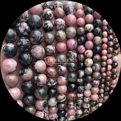 Pietra preziosa di forma rotonda Howlite Rohdonite Pietra cristallina Diversi tipi di pietra di guarigione per gioielli fai da te