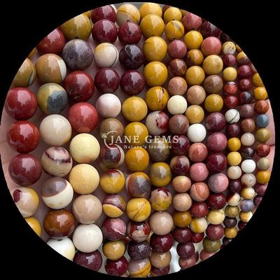 Pietra preziosa di forma rotonda Howlite Rohdonite Pietra cristallina Diversi tipi di pietra di guarigione per gioielli fai da te
