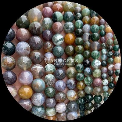 Forma rotonda perle di pietre preziose Colori assortiti Agata indiana Unakite Cristallo di pietra di guarigione Stringhe di perle sciolte per le vostre esigenze di fabbricazione di gioielli