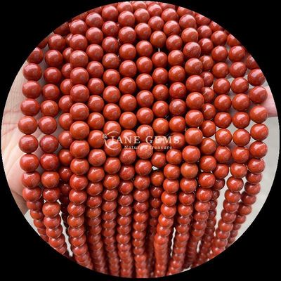 Tecnica lucidata Gemme rotonde in multicolore Perla cristallina Pietra curativa Dalmata Giaspero di lava Pietra di perla sciolta Stringhe di perla per accessori per capelli con perle