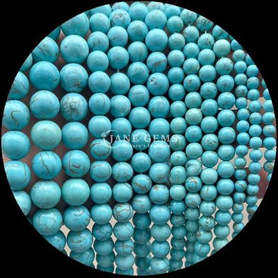Tecnica lucidata Gemme rotonde in multicolore Perla cristallina Pietra curativa Dalmata Giaspero di lava Pietra di perla sciolta Stringhe di perla per accessori per capelli con perle