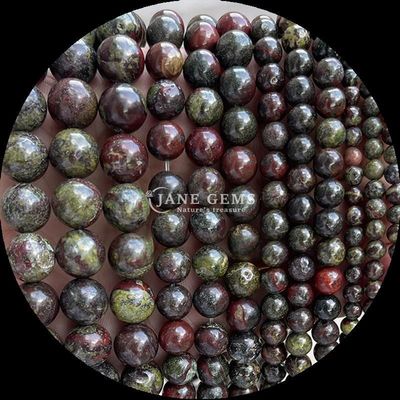 Tecnica lucidata Gemme rotonde in multicolore Perla cristallina Pietra curativa Dalmata Giaspero di lava Pietra di perla sciolta Stringhe di perla per accessori per capelli con perle
