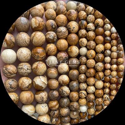 Perle di gemma di forma rotonda varie pietre naturali di guarigione oro arenaria labradorite fili di perle sciolte per le esigenze dei vostri clienti