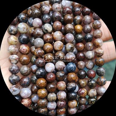 Perle di gemma di forma rotonda varie pietre naturali di guarigione oro arenaria labradorite fili di perle sciolte per le esigenze dei vostri clienti