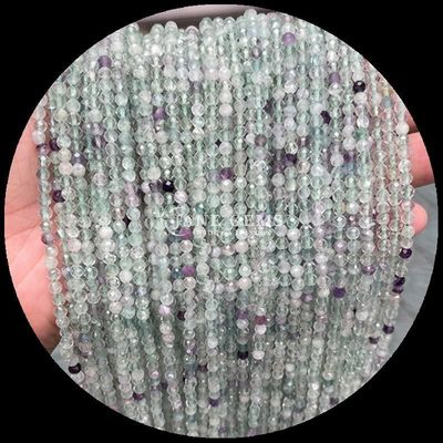 Gemme naturali perla taglio rotondo cristallo sfaccettato guarigione mini pietre preziose muschio agata fiocco di neve ossidiana vari filamenti di perle sciolte ideale per accessori artigianali