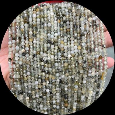 Fabbricazione di gioielli fai da te con perline di gemme assortite colore di gemma dal mercato rotondo facciata morganite cristallo di quarzo chiaro guarigione gioielli sciolti filamenti di perline di gemma