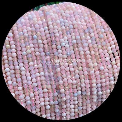 Fabbricazione di gioielli fai da te con perline di gemme assortite colore di gemma dal mercato rotondo facciata morganite cristallo di quarzo chiaro guarigione gioielli sciolti filamenti di perline di gemma