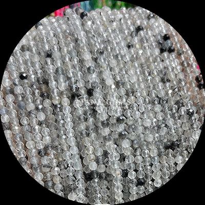 Perle di gemme naturali Amazonite Nero Quarzo Rutilato Vario Tipi Cristallo Mini Faccettato Perle Libere Vari Requisiti di Colori