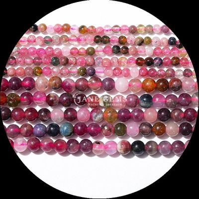 Gems Bead 4mm Multicolore Varia Natural Crystal Stone Mini Round Tourmaline Loose Beads Strands per le esigenze del cliente
