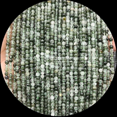 Tecnica Pietra Preziosa Lucidata Forma Rotonda Quarzo Giardino Fili di Perline Sciolte per Design di Gioielli Squisiti