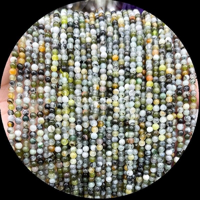 Tecnica Pietra Preziosa Lucidata Forma Rotonda Quarzo Giardino Fili di Perline Sciolte per Design di Gioielli Squisiti
